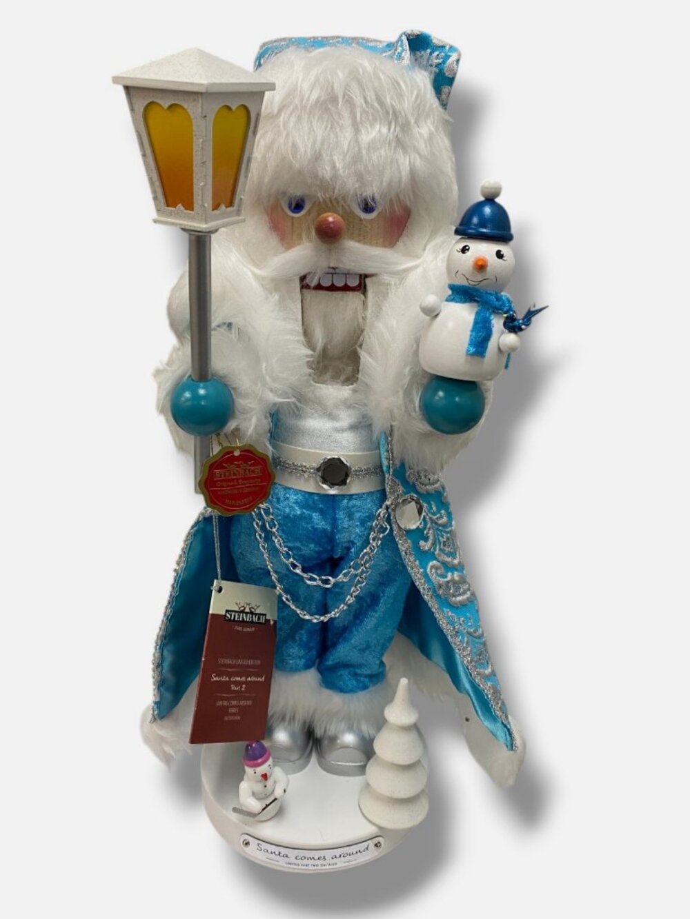 Steinbach Blue 'Santa Comes Around Part 2' Christmas Nutcracker Decor Figurine